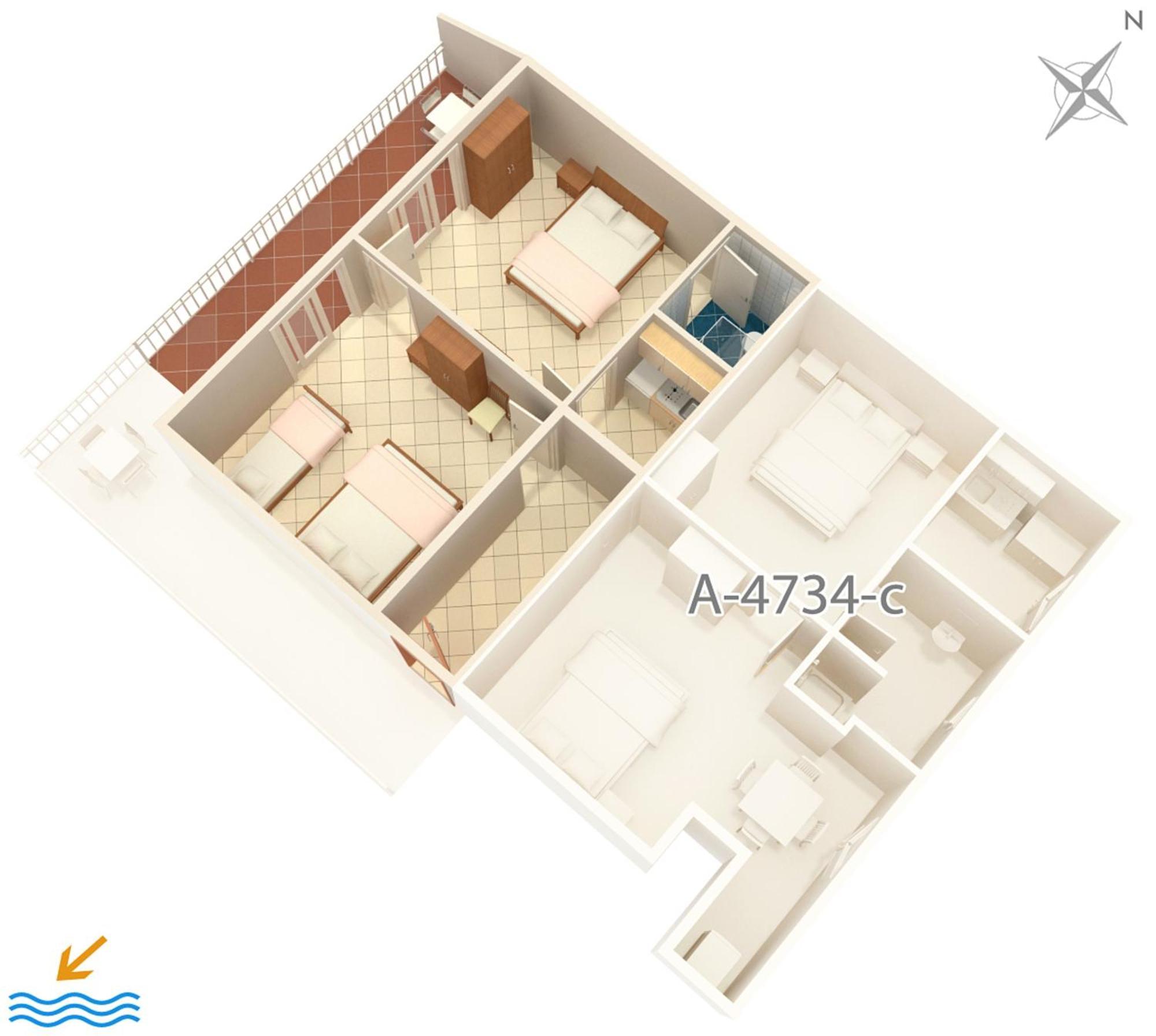 Apartments By The Sea Podaca, Makarska - 4734 Екстериор снимка